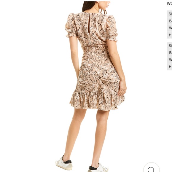 NWT WALTER BAKER TREYTON MINI DRESS | Python, Snakeskin Print | Ruched | SZ 4, 8 - Picture 2 of 8